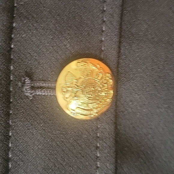 WHBM Luxe Stretch Miliary Jacket, Size 2, Black - Picture 4 of 8